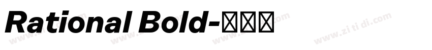 Rational Bold字体转换
